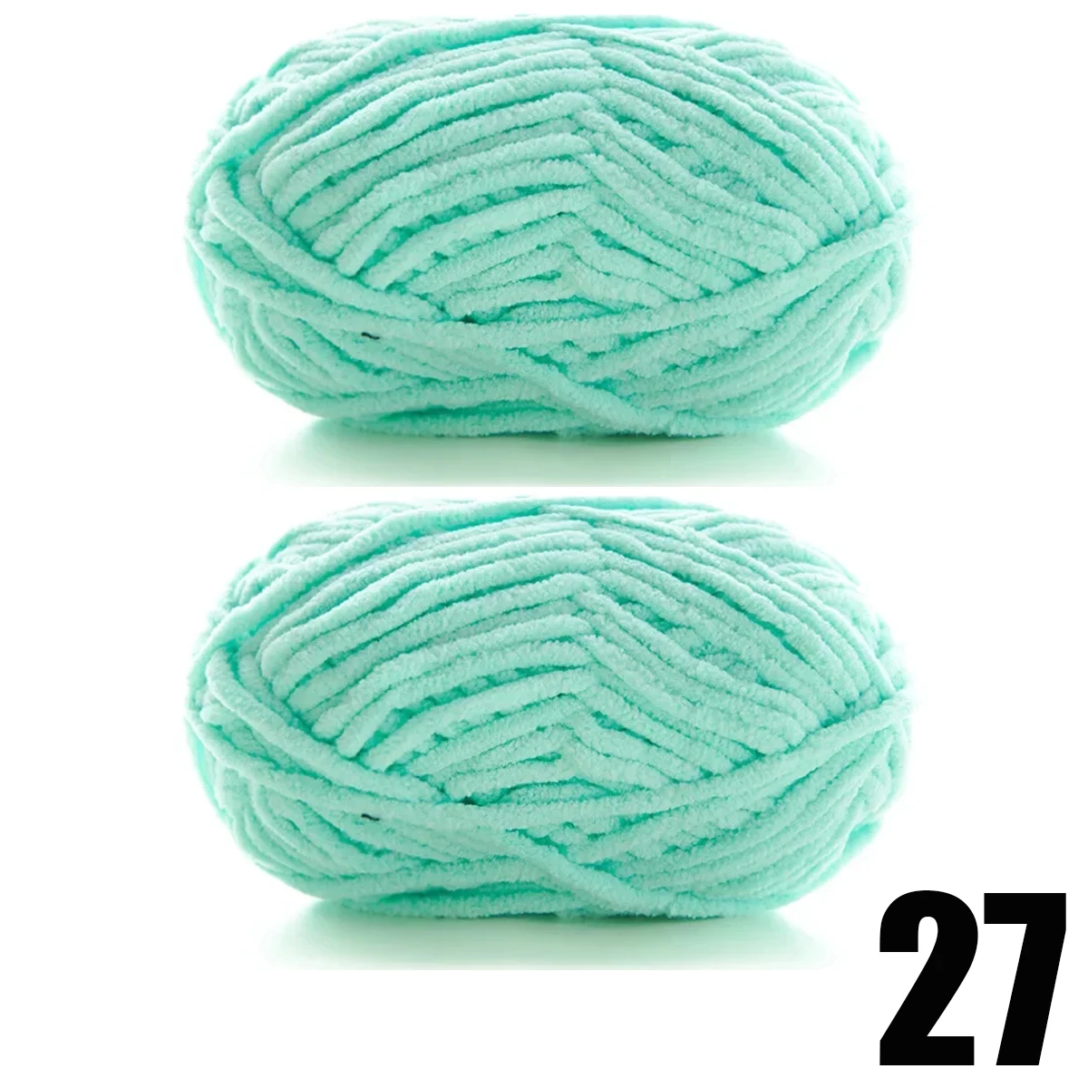 Luxury Soft Chenille Velvet Yarn for Handmade Knitting Projects, 2pcs of 50g Each