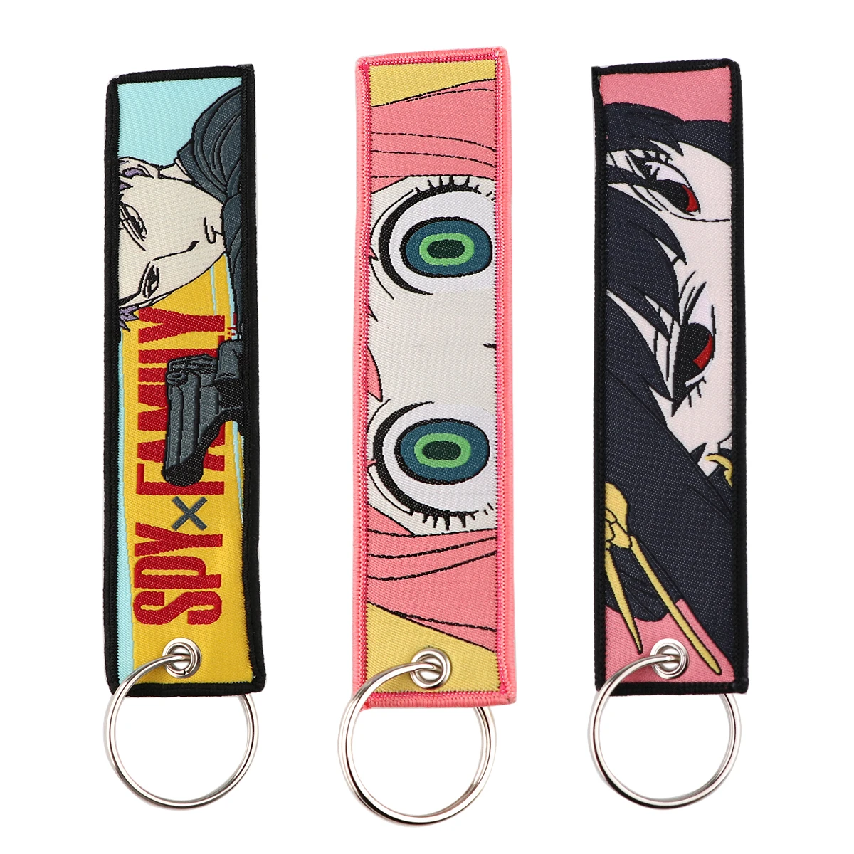 Japanese Anime SPY FAMILY Embroidery Key Fobs Key Tag For Motorcycles japanese-anime-spy-family-embroidery-key-fobs-key-tag-for-motorcycles
