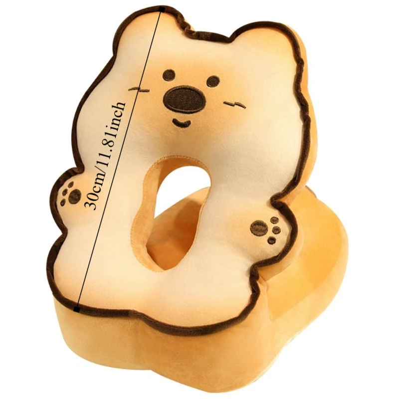 Toast Capybara Office Nap Pillow Plush&Ice Silk Super Soft Cat Hand Warmer Pillow Double-sided Cartoon Dog Waist Pillow Office