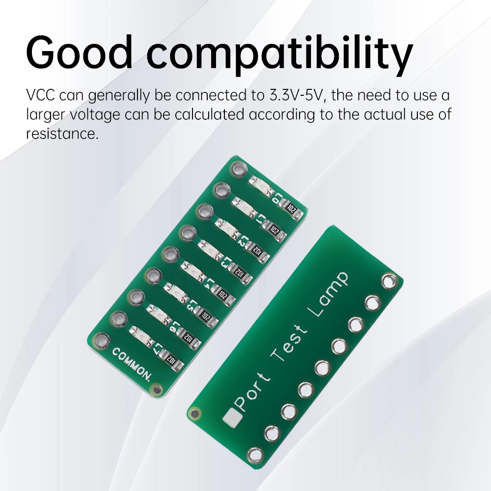 8-segment LED Port Test Lamp Indicator Indicator Light Flowing Light Module Red Green and Blue Colors Optional