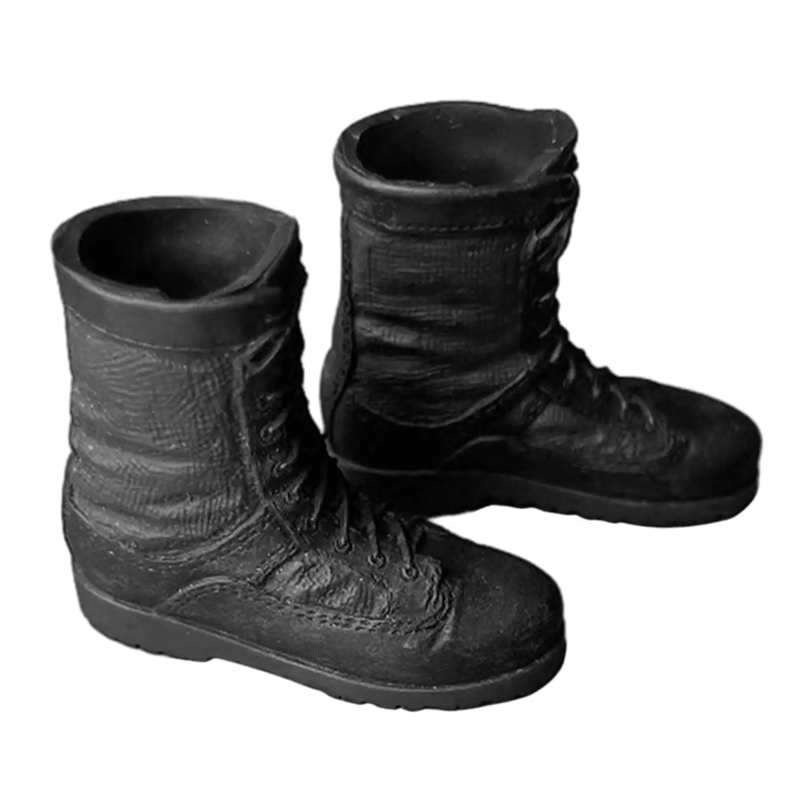 

1:6 Mans Soldier Shoes Round Toe Boot Desert Boots Mid Calf Lace up Boot for 12'' inch Doll Figures Accessories Costume Dress up