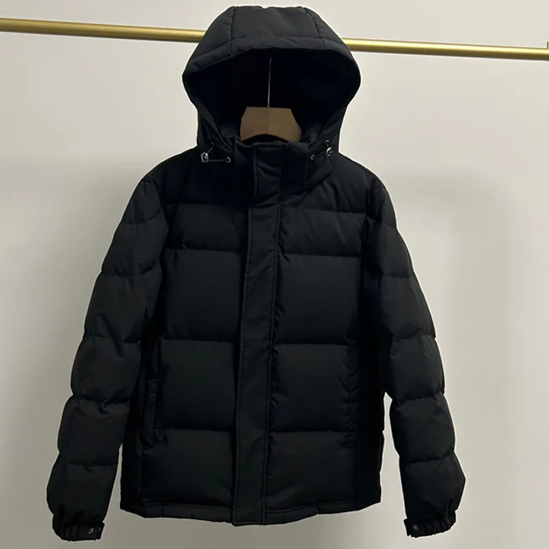 Loose Down Jacket Hooded Hairless Collar Thickened Winter Insulation Jacket Suitable for Both Men and Women