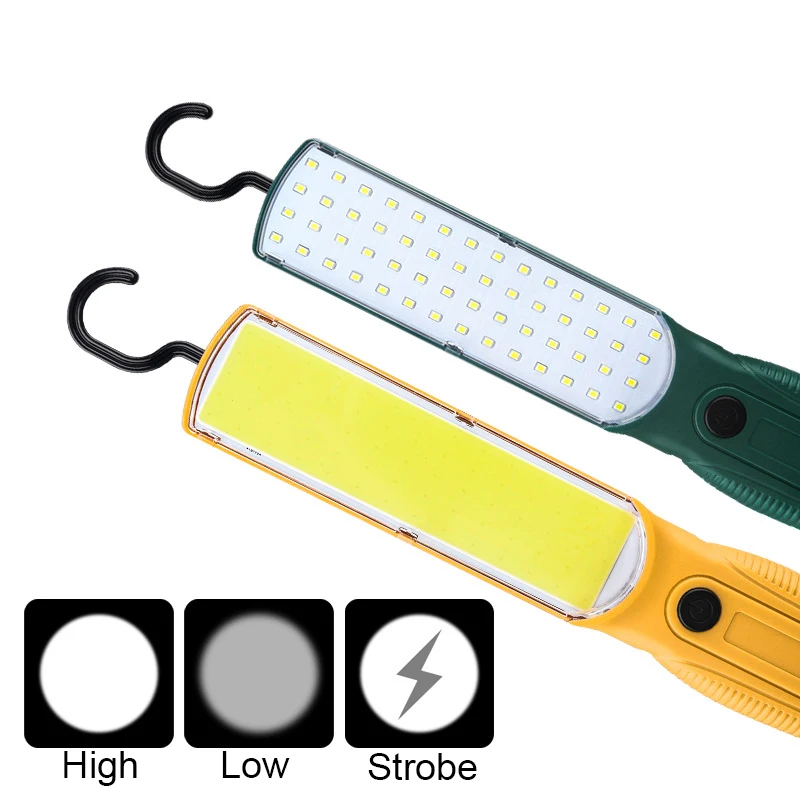 Description Picture 4 of item2X 1X COB LED Handheld Hunting Floodlight USB-C 18650 Work Light Cordless Garage Inspection Lamp 3Mode Camping Emergency Torch