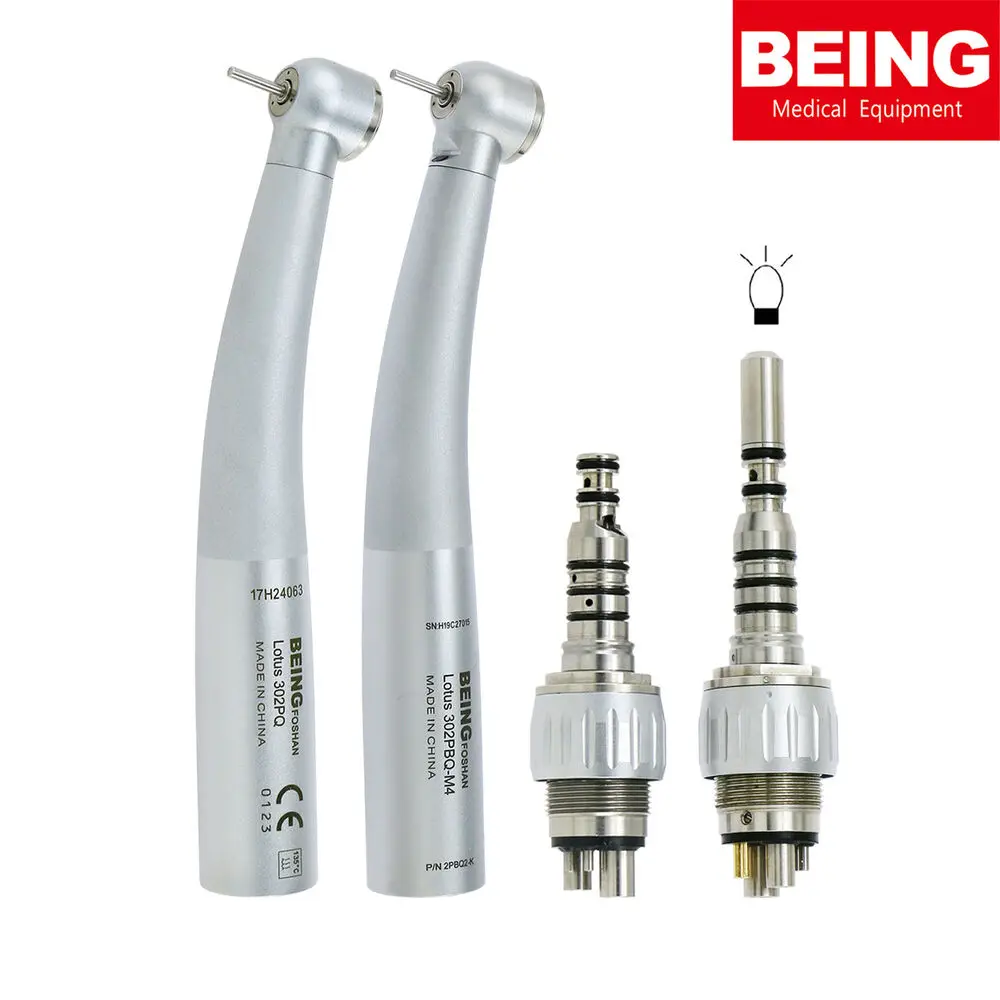 

BEING Dental High Speed Turbine Handpiece Fiber Optic Handpiece 4Holes/ 6Holes 302PQK 302PBQK fit KaVo Coupler