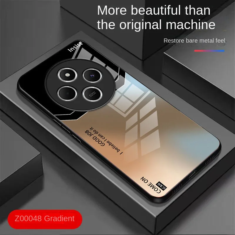 Fashion Hard Tempered Glass Gradient Protective Back Cover Case - Full Cover Shell