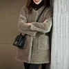 Winter New Women's Medium Length Fur Jacket Lamb Fur Trimmed Coat Particle Sheepskin Leather And Fur Integrated Outerwear