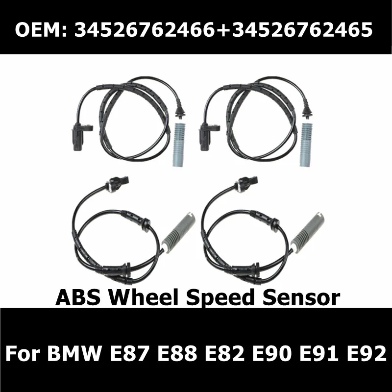 34526762466 34526762465 Car Front Rear ABS Wheel Speed Sensors for BMW