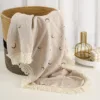Cotton Muslin Swaddle Blankets for Newborn Baby Tassel Receiving Blanket New Born Swaddle Wrap Infant Sleeping Quilt Bed Cover 3