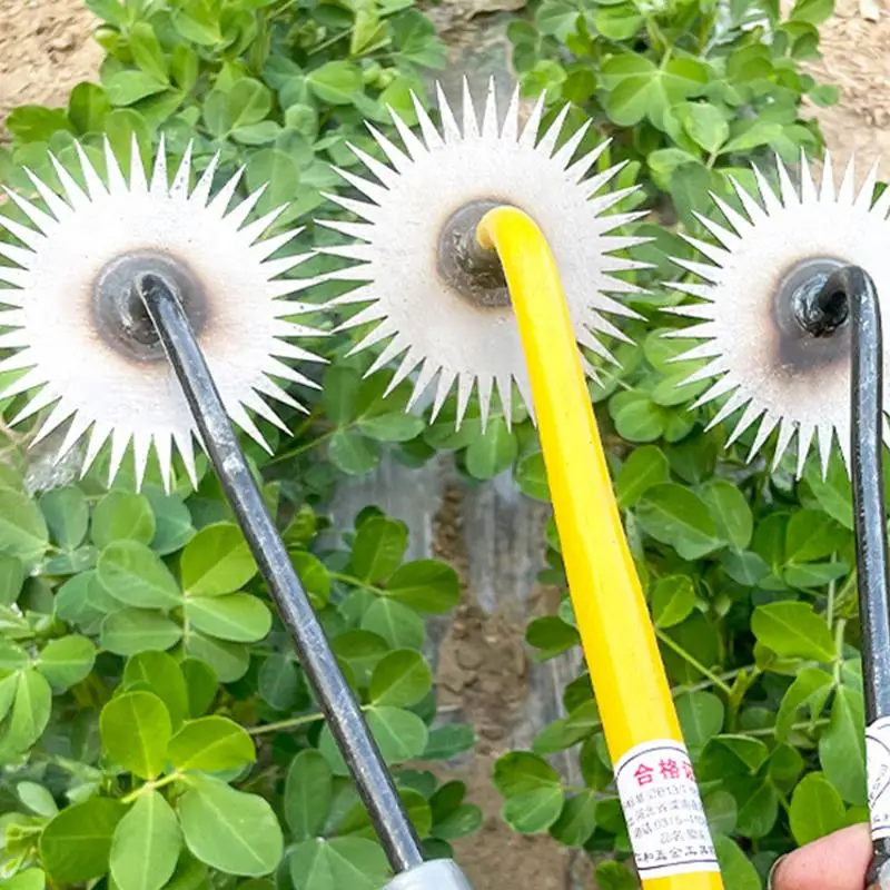 Gardening Hoe Weeding Tool Root Pulling Sunflower Weeding Handheld Rake Loosening Soil Puller Mangane Steel Weeding Removal Tool 4