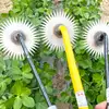 Gardening Hoe Weeding Tool Root Pulling Sunflower Weeding Handheld Rake Loosening Soil Puller Mangane Steel Weeding Removal Tool 4