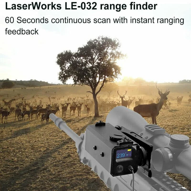 LE-032 Riflescope Mate Rangefinder 1200M Mini Tactical Outdoor Hunting Shooting Rangefinder Archery Crossbow Sight Target Scope
