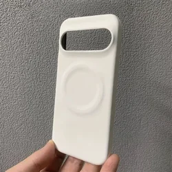 Premium Sheepskin Leather Magnetic Phone Case with Shockproof Protection - Google Pixel 8 Pro (White)