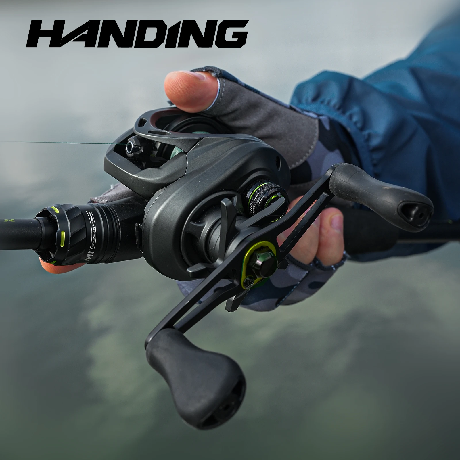 Moulinet baitcast HANDING 8KG frein max 6+1 roulements ratio 7.2:1 207g pour pêche en mer