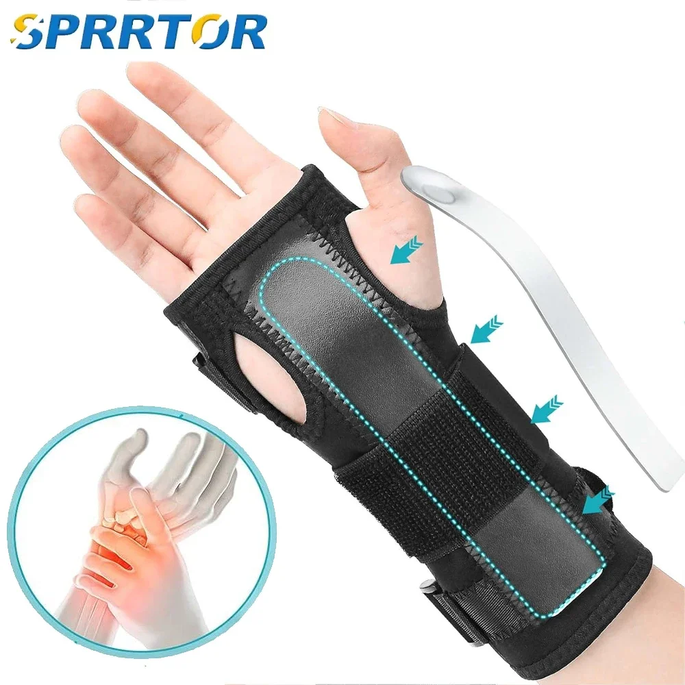 Tutore Per Polso ZOFORE SPORT Per Tunnel Carpale - Con Stecca In Metallo E 2 Cinghie, Regolabile, Per Uomo E Donna, Sinistra Taglia S/M - 4