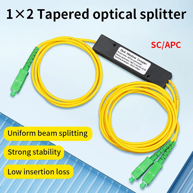 Optical Fiber Splitter 1X2 PLC Fiber Optic Splitter PCL Taper Type Splitter FTTH Optical Splitter SCAPC/SCUPC/FCUPC(Optional)