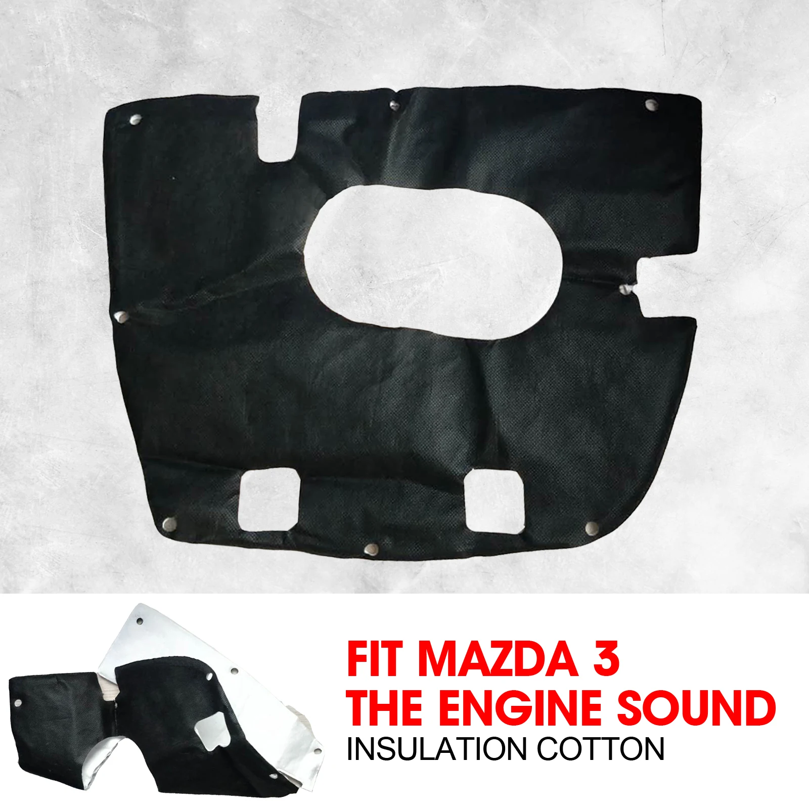 FrontEngineCarInsulationNoiseAutomotiveHeatShieldBlack