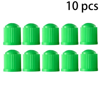 10PCS รถยนต์รถจักรยานยนต์จักรยานจักรยาน Universal รถวาล์วหมวกพลาสติกล้อยาง Air Stem ฝาครอบฝุ่นยางวาล์ว Caps 13