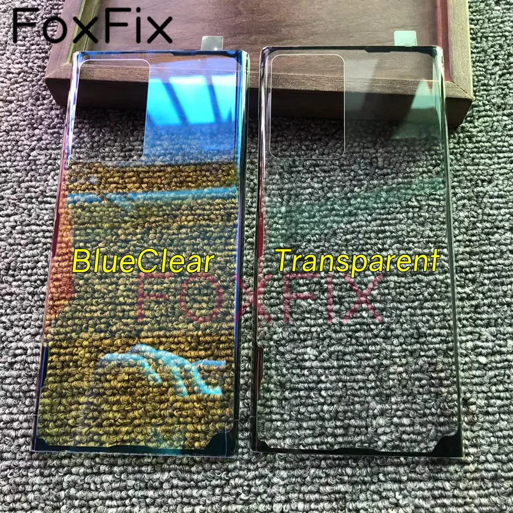 삼성 Galaxy Note 20 Ultra Note20 Ultra 5G 교체 + 스티커 용 투명 투명 후면 유리 도어 배터리 커버로 수정됨