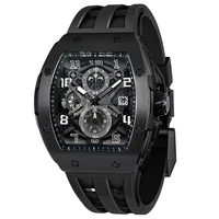 TSAR BOMBA Watch for Men Luxury Quartz Tonneau Wristwatch Sapphire Chronograph Waterproof Clock Valentine's day Gift 2023 New 2