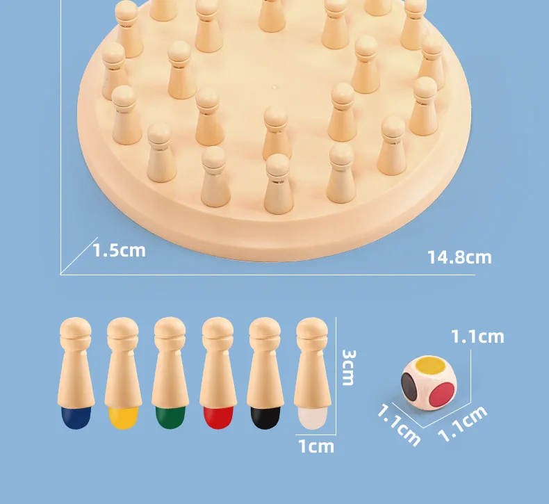 Montessori Memory Matching Chess Game For Kids Educational Toy_voghion.com