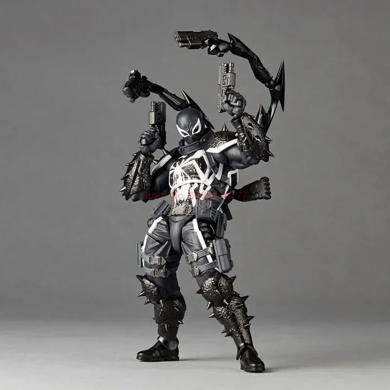 Venom Revoltech Amazing Yamaguchi Figures Agent Venom Anime Figure Model Eugene Thompson Revoltech Amazing Fantasy Figure Gift