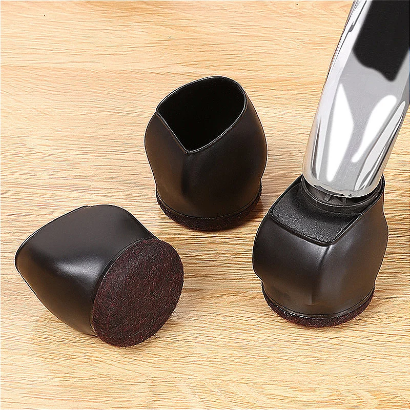 Heavy Duty Rubber Bed and Office Chair Wheel Stopper with Felt Pads