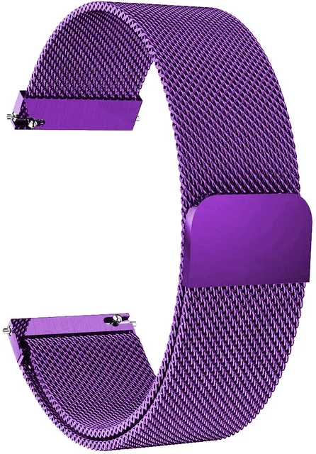 Elegant Milanese Stainless Steel Watch Strap, Various Widths Available