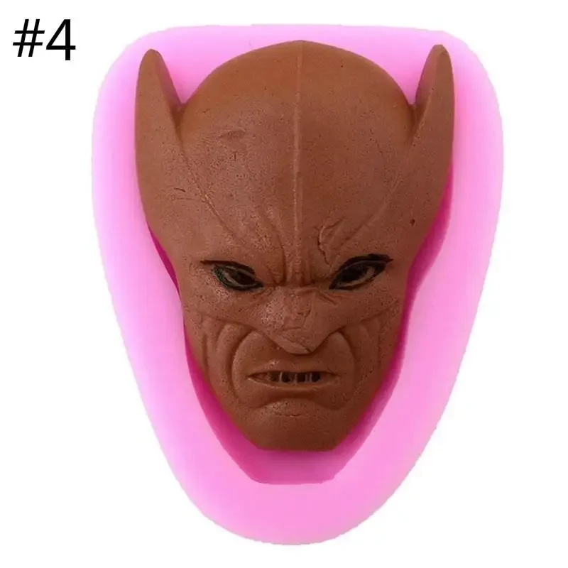 New 1pcs 3D Anime Silicone Molds Sugarcraft Fondant Chocolate Mold Face Silicone Cake Mold Cake Decorating Tools