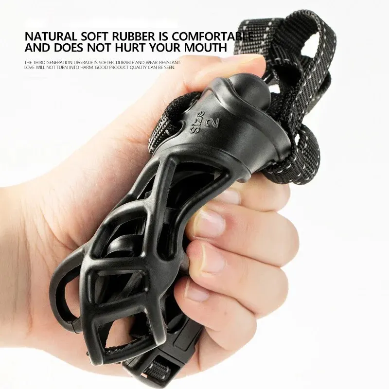 Dog Muzzle Adjustable Dog Muzzle Soft Silicone Breathable Strong Basket Small Medium Large X-Large Dogs Stop Biting Barking Chewing
