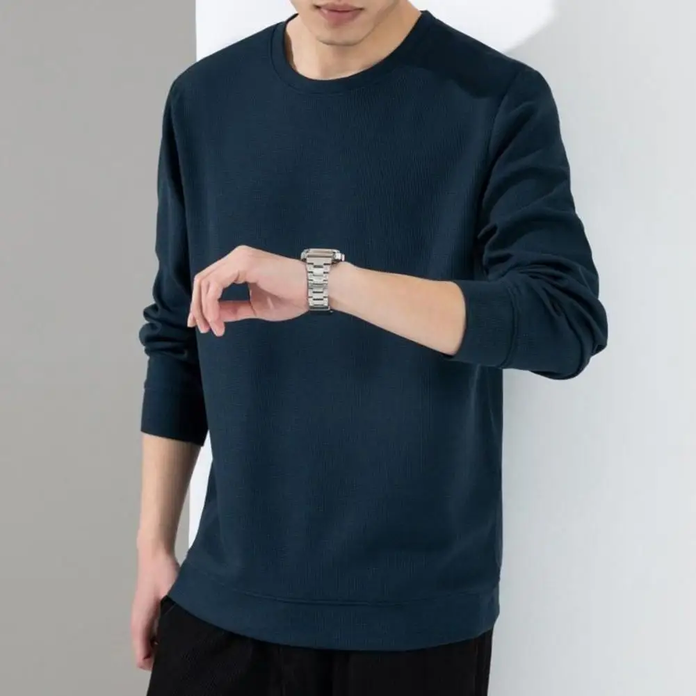 

Men Top Premium Men's Thick Soft Pullover Stylish Mid-length Sweatshirt with Elastic Fit Ideal for Casual Spring Fall Wear Men
