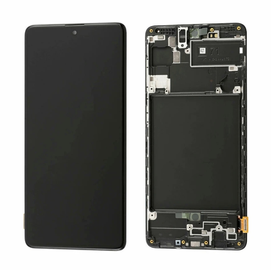 

Для Samsung Galaxy A71 A715 SM-A715F ЖК-дисплей сенсорный экран дигитайзер полный комплект + рамка