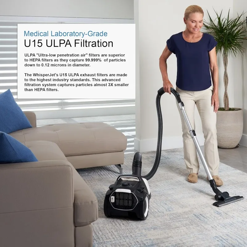 WhisperJet C2 Canister Vacuum Cleaner - Ultra-Quiet Operation - U15 ULPA Filtration - Made in Germany 3