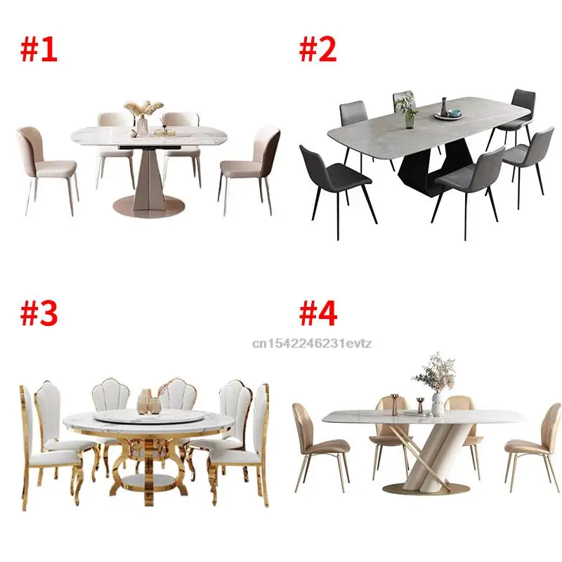 Luxury Dining Table And Chairs Customize Tabletop Kitchen Furniture 24 Dining Table Sets Minimalist With 6 Seats