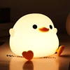 DoDo Duck Night Light, Cute Duck Lamp, Rechargeable Dimmable Nightlight, Silicone LED Bedside Lamp Nursery Touch-Sensitive 1