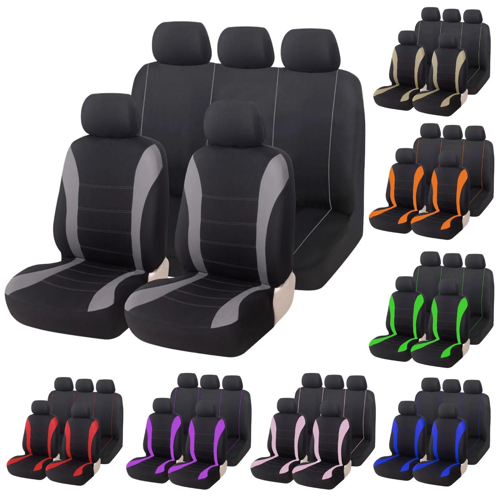 Jeu de coiffe de siège de voiture en polyester protecteur universel tissu  des sièges auto Housses de siège - Chine Coiffe de siège de voiture,  accessoires de voiture