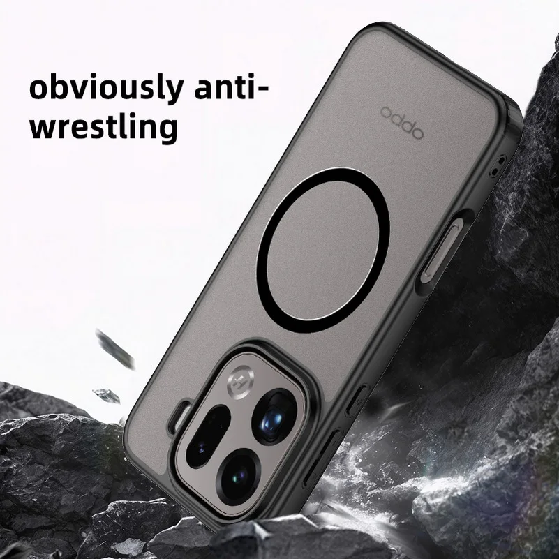 Magsafe Magnetic Matte Phone Case with Wireless Charging & Shockproof Back Cover