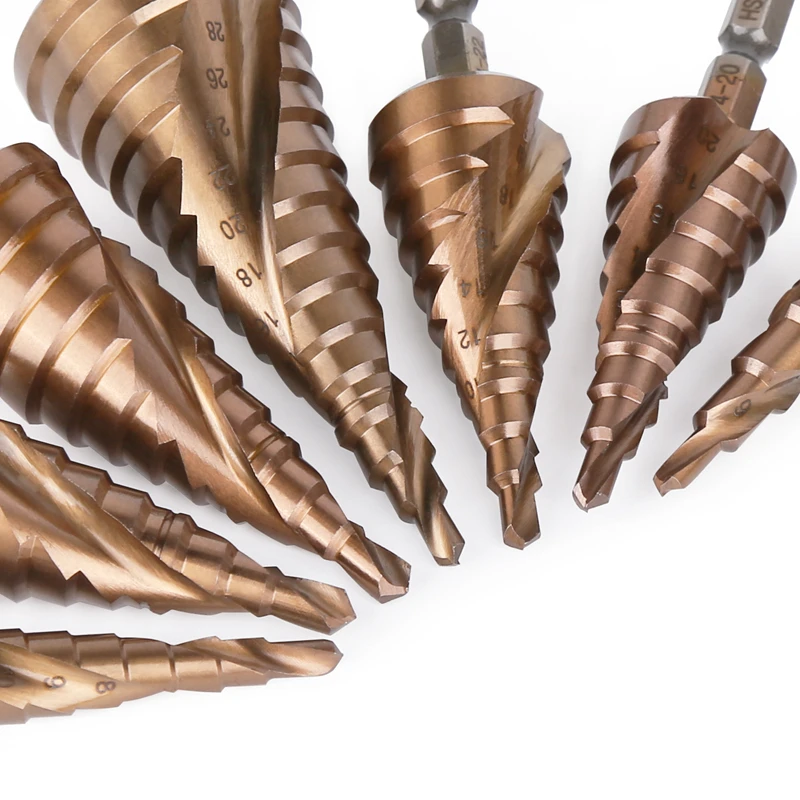 1PC 4-12/4-22/4-32/5-21/5-27mm M35 Kobalt Schritt Bohrer 6,35mm Hex Schaft HSS-Co Kegel Spirale Nut Metall Bohrer Werkzeug Loch Cutter – Detail 19