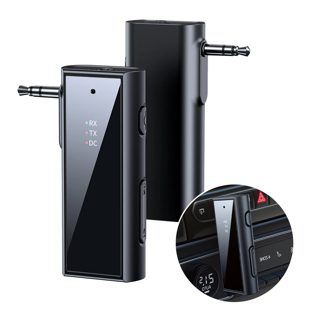 

Wireless Transmitter Receiver Bluetooth 5.1 AUX Adapter Audio Adapter for Car Headphones Speakers Music Receiver