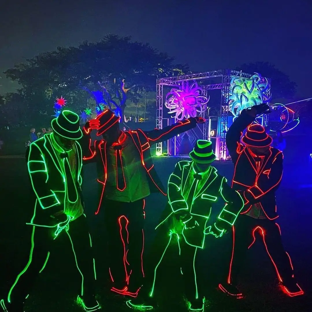 farmaceut svale hjælpeløshed Change Color Led Light Dress Michael Jackson Fiber Optical Dance Costume  Mens Dj Led Suits Remote Control Stage Performance - Ballroom - AliExpress