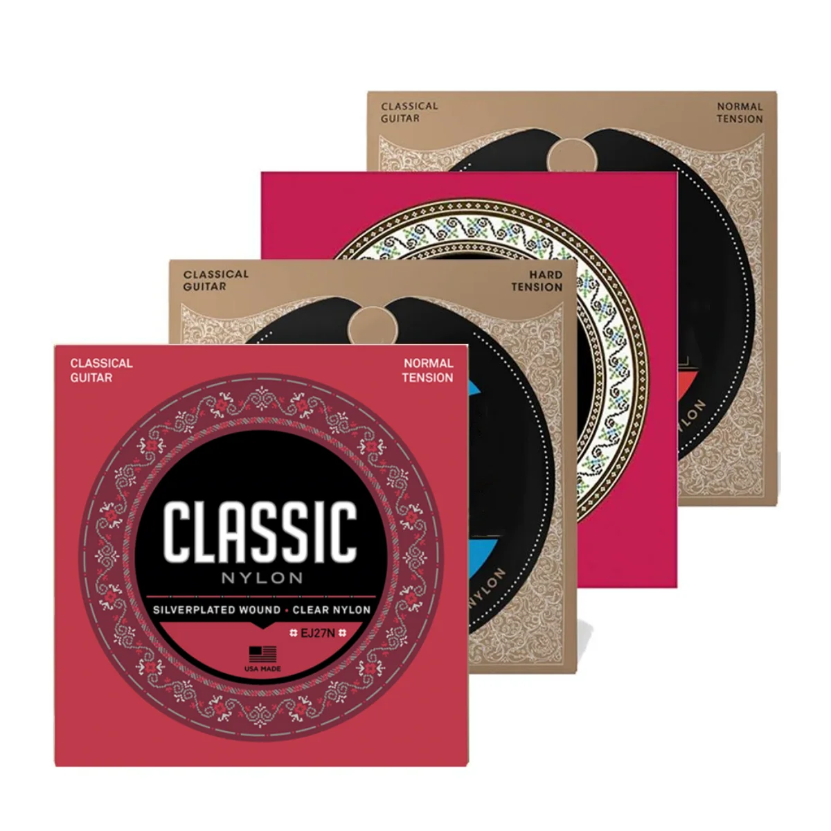 Guitar Strings Professional Classical Nylon Core Silver Plated Copper Wound EJ45 EJ46 EJ49 EJ27N