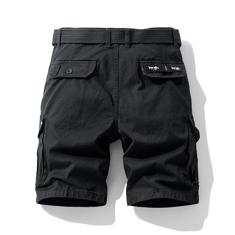 Men's Tactical Cargo Shorts Summer Slim Fit Multi Pockets Military Shorts Breathable Cotton Outdoor Hiking Cargo Shorts Male