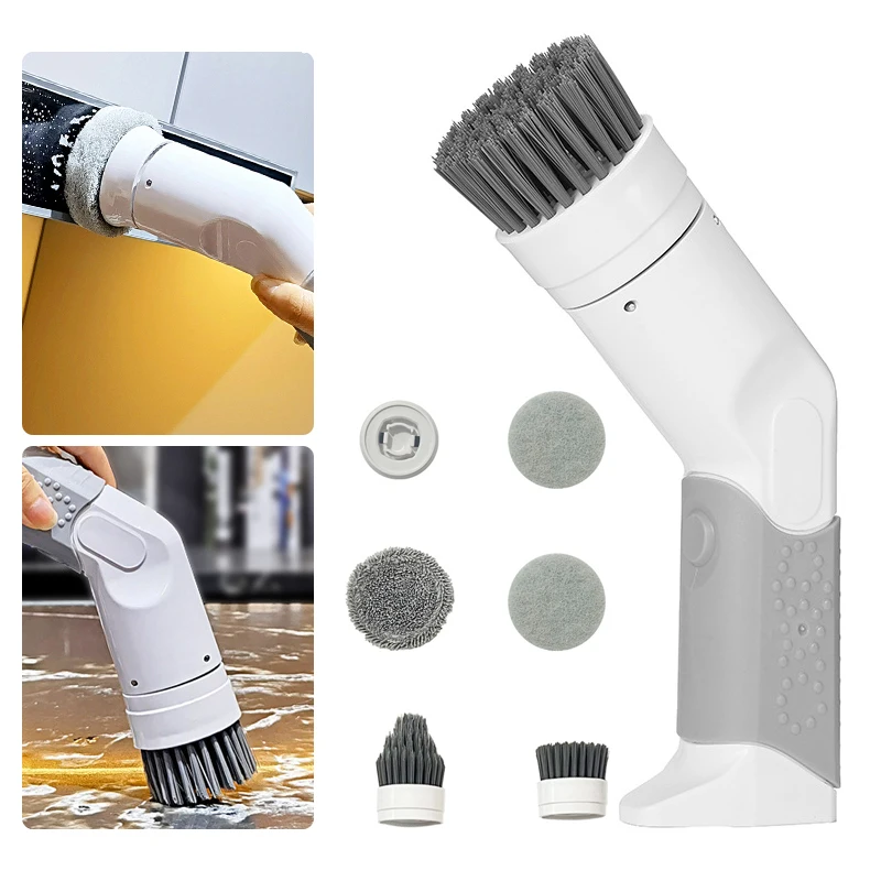 WirelessElectricCleaningBrush7in1HouseworkKitchenDishwashingBrushUSBCharging