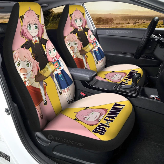 Anime Sitting In Lapspy X Family Anime Car Seat Covers