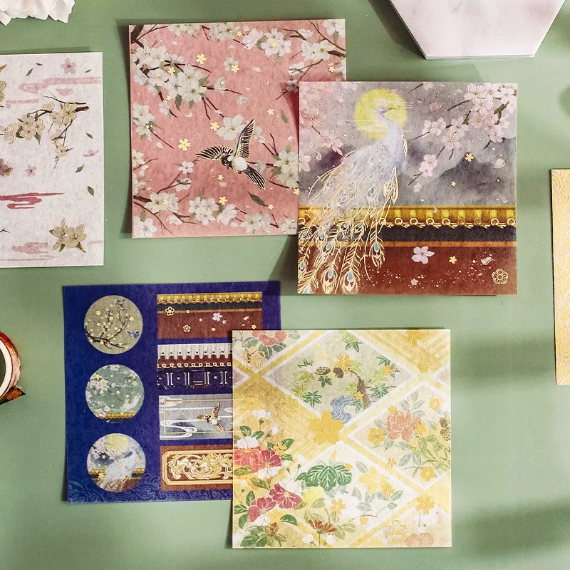 And Paper Tape Stickers Suit Hand-painted Retro National Tide Crane Palace Material Palace Scrapbooking Decoration