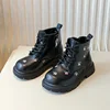 Girl's Ankle Boot Sweet Fashion Embroider Children Spring Autumn Leather Boots Causal Versatile Kid Princess Shorts Single Boots 6