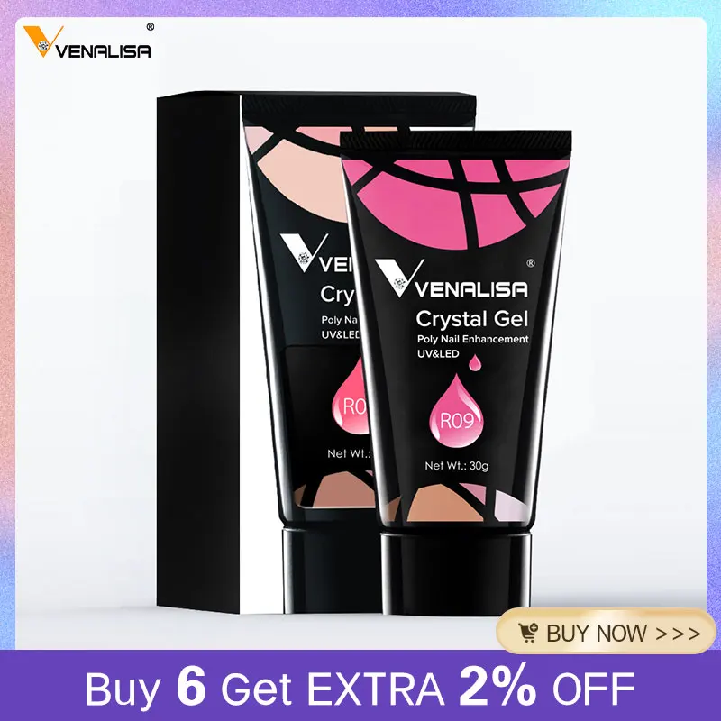 Venalisa Gel Acrilico Nail Art Uv Led Gel Clear Poly Nail Gel Art Estendi Gel Per Unghie Consigli Per Unghie Gel Per Gelatina Acrilico Spesso 30G