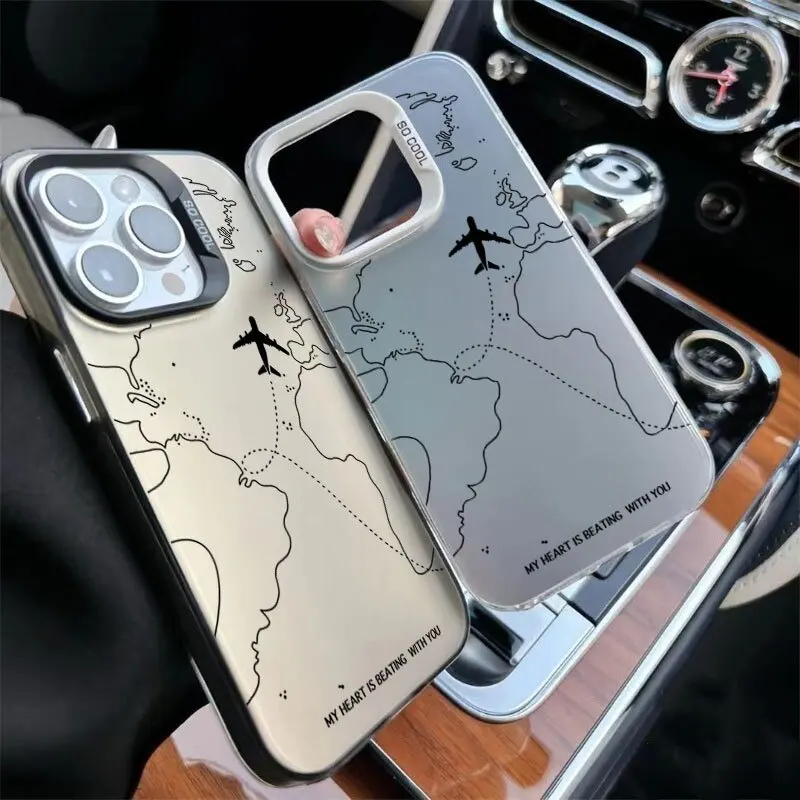 Airplane Route Design Protective Phone Cover