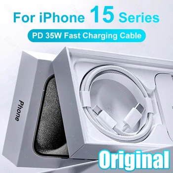 PD 35W Original USB Type C Braided Cable For Apple iPhone 15 Pro Max Fast Charge Data Cable For iPhone 15 Plus Phone Accessories 1