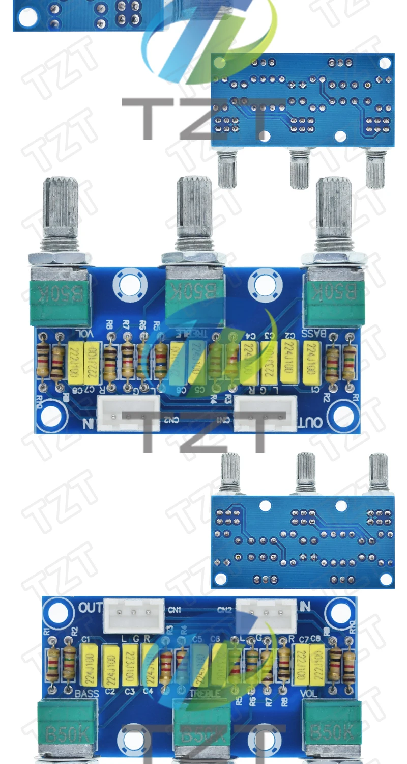 1/3PCS XH-M802 Passive Ton Bord Verstärker Vorverstärker Power Modul Low High Sound Einstellung Bord – Detail 4
