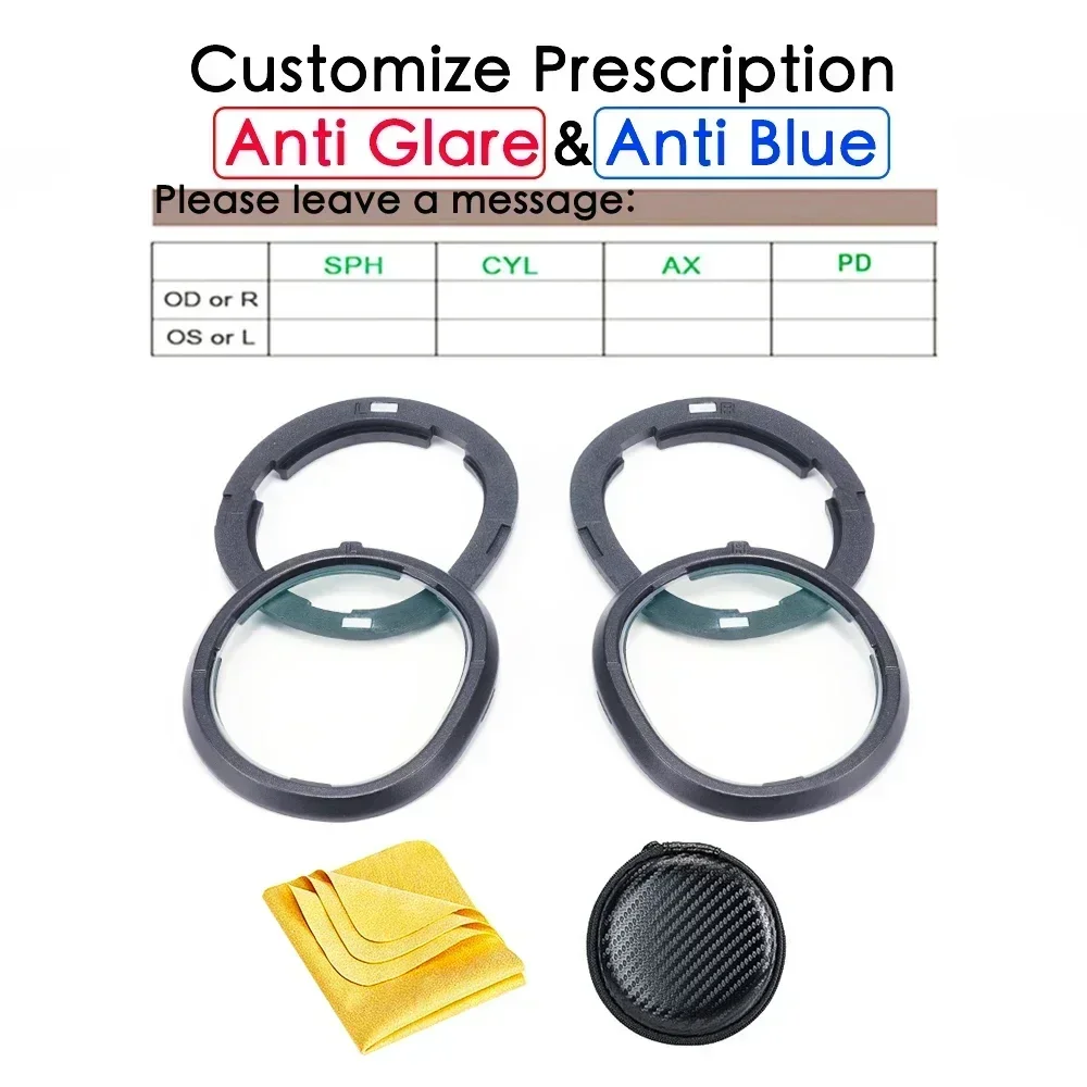 Magnetic Myopia Anti-Blue Anti-Glare VR Eyeglass Frame and Lenses